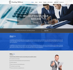 Funding  Millions - Single Page Website